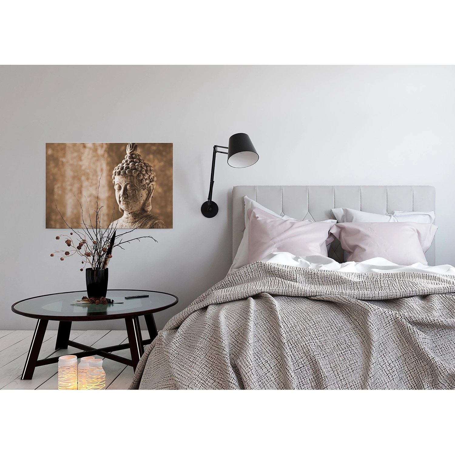 A.S. Création Impression sur toile Buddha Culture - Polyester PVC / Épicéa - Beige – Image 6