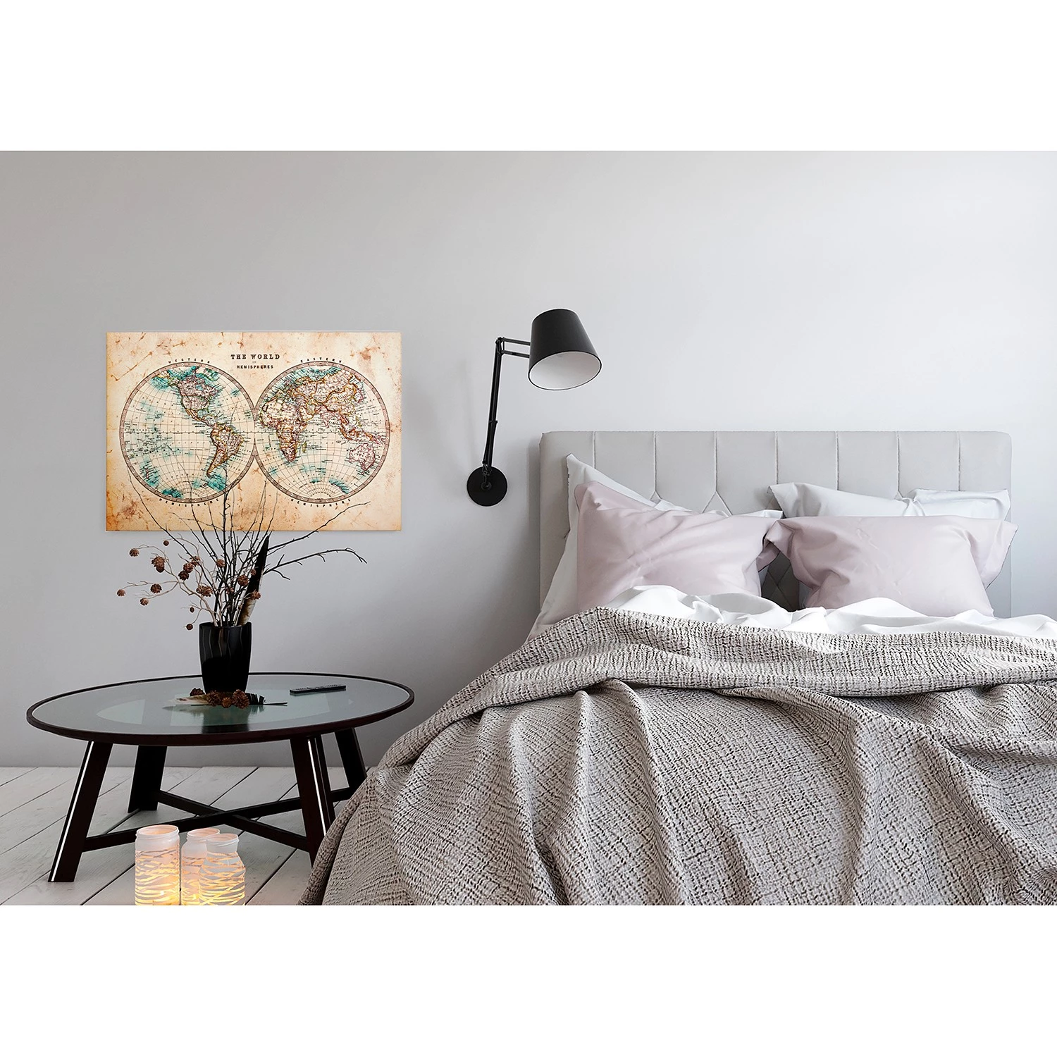 A.S. Création Impression sur toile Vintage Hémisphères - Polyester PVC / Épicéa - Beige – Image 6