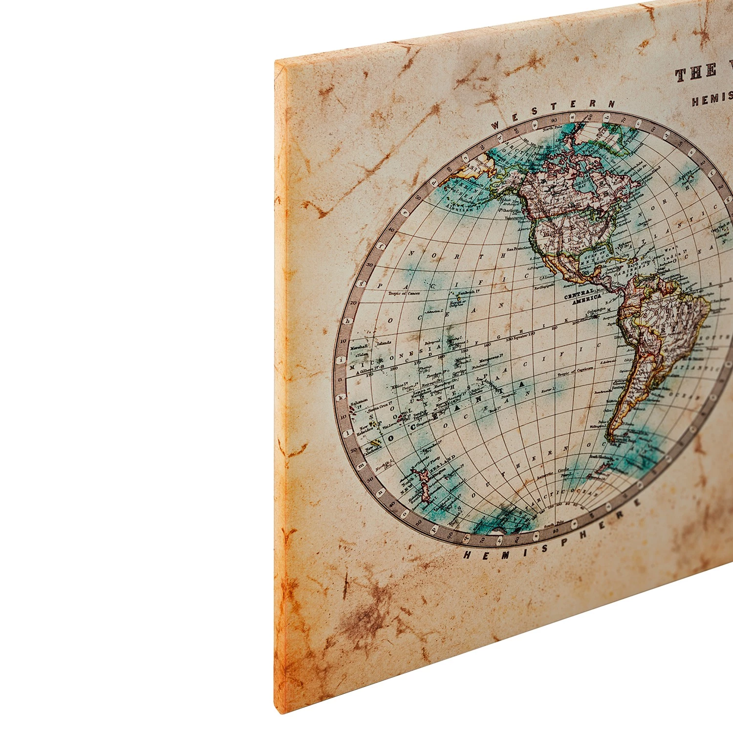 A.S. Création Impression sur toile Vintage Hémisphères - Polyester PVC / Épicéa - Beige – Image 7