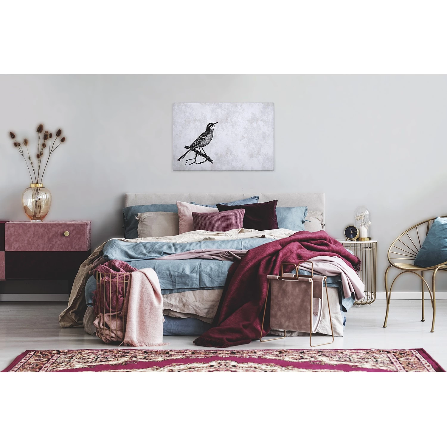 A.S. Création Tableau déco Sketchpad birds - Polyester PVC / Épicéa - Gris / Noir – Image 3