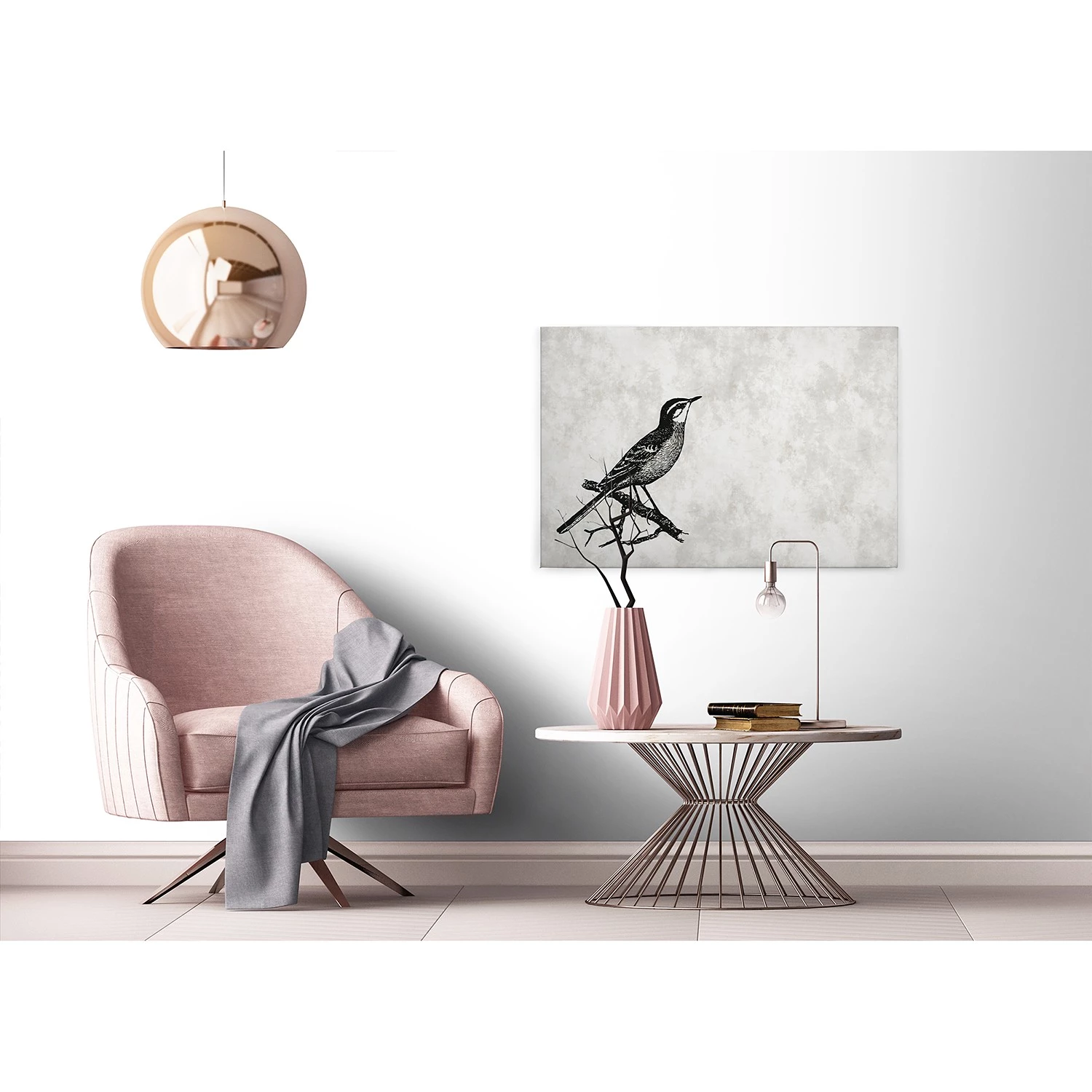 A.S. Création Tableau déco Sketchpad birds - Polyester PVC / Épicéa - Gris / Noir – Image 5