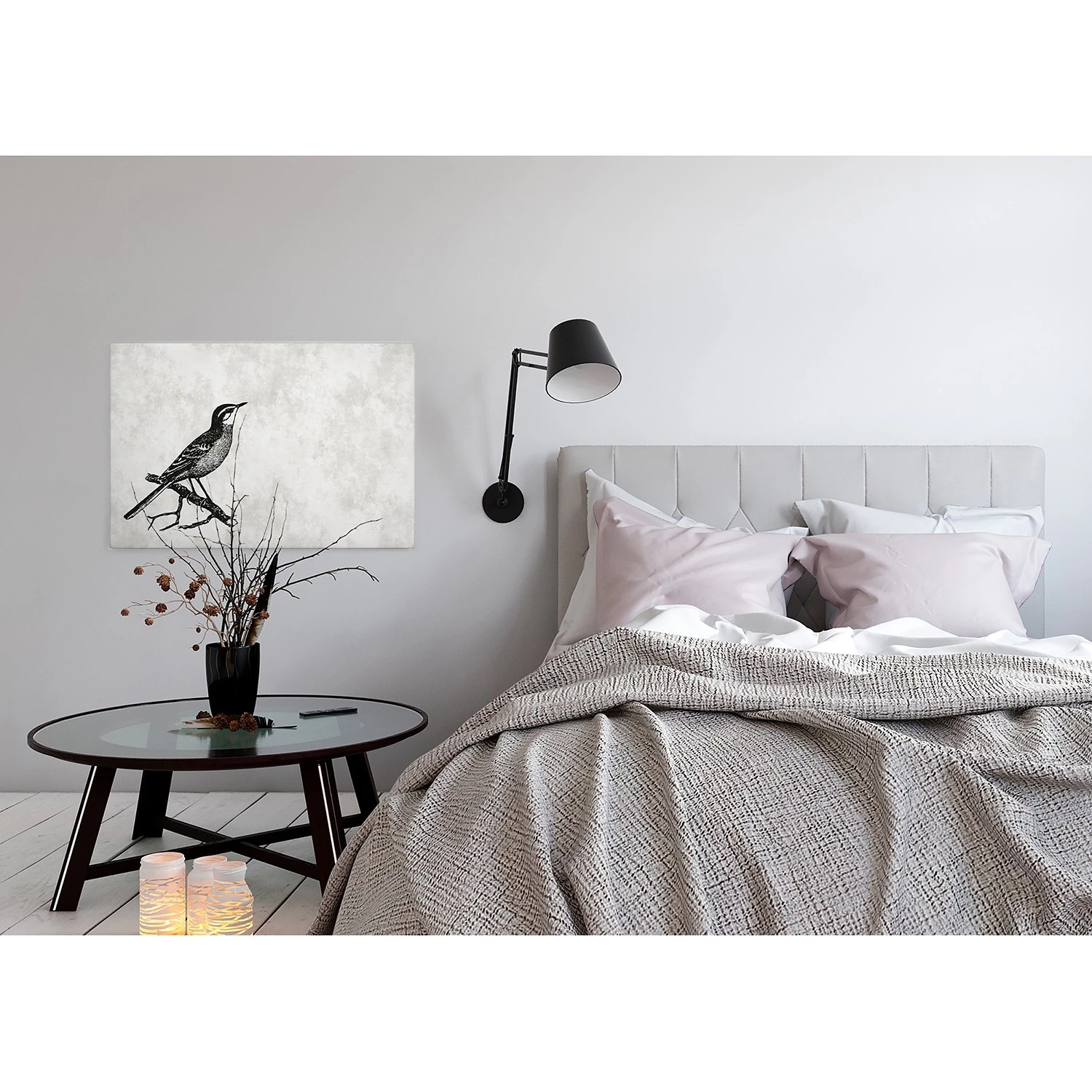 A.S. Création Tableau déco Sketchpad birds - Polyester PVC / Épicéa - Gris / Noir – Image 6