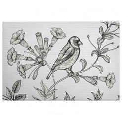 A.S. CrĂ©ation Impression sur toile Vogel Birdy - Polyester PVC / ĂpicĂ©a - Noir / Blanc