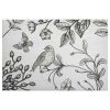 A.S. Création Impression sur toile Vogel Birdy Nature - Polyester PVC / Épicéa - Noir / Blanc