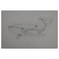 A.S. Création Tableau déco Whale Titan - Polyester PVC / Épicéa - Gris / Noir
