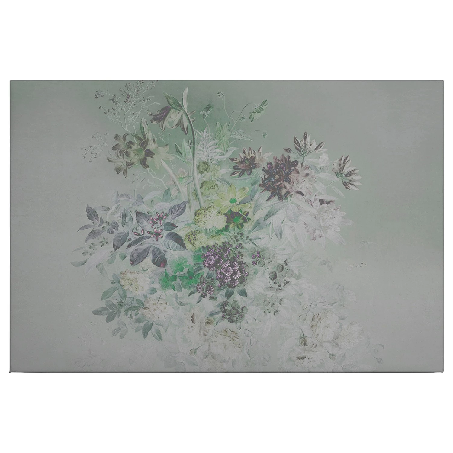 A.S. Création Tableau déco Bouquet - Polyester PVC / Épicéa - Gris / Vert