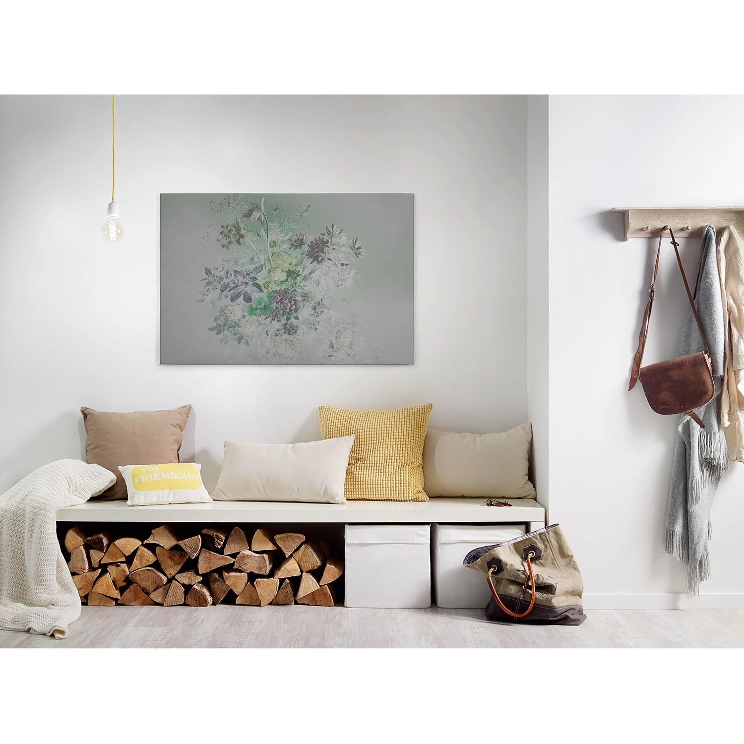 A.S. Création Tableau déco Bouquet - Polyester PVC / Épicéa - Gris / Vert – Image 4