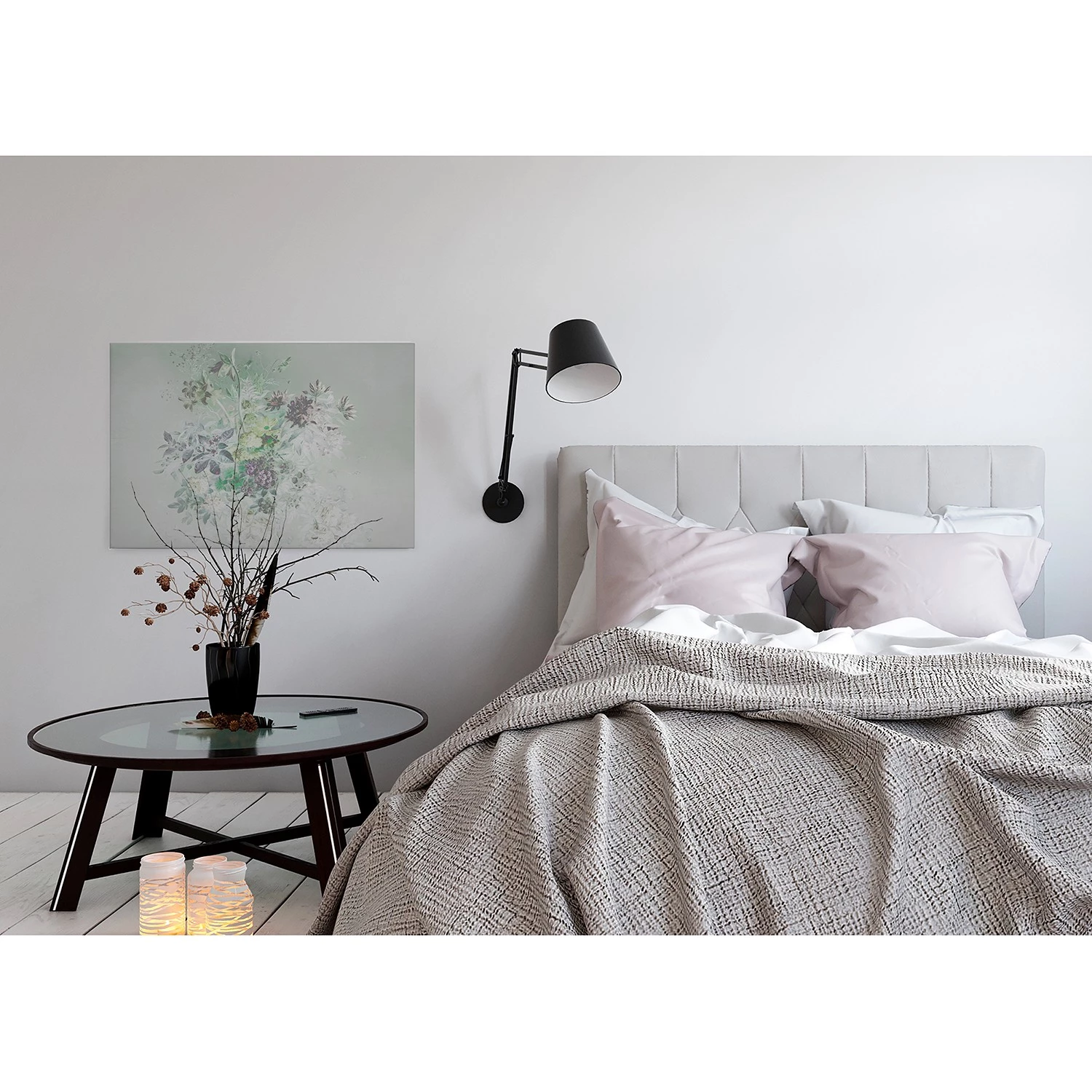 A.S. Création Tableau déco Bouquet - Polyester PVC / Épicéa - Gris / Vert – Image 6