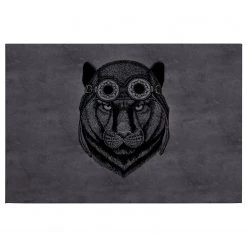 A.S. Création Impression sur toile Panthère - Polyester PVC / Épicéa - Gris / Noir