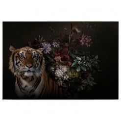 A.S. Création Tableau déco Tigre wildlife - Polyester PVC / Épicéa - Noir / Orange