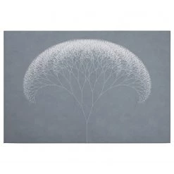 A.S. CrĂ©ation Impression sur toile Trees Graphic - Polyester PVC / ĂpicĂ©a - Gris / Blanc