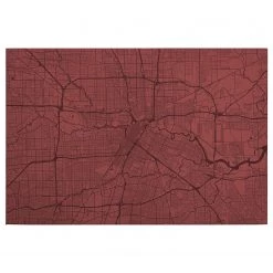 A.S. Création Impression sur toile Modern Metropolitan - Polyester PVC / Épicéa - Rouge