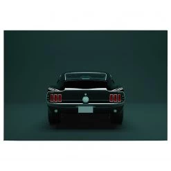 A.S. Création Impression sur toile Mustang - Polyester PVC / Épicéa - Vert / Noir