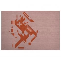 A.S. Création Impression sur toile Brick By Brick - Polyester PVC / Épicéa - Orange / Rose