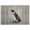 A.S. Création Tableau déco Pinguin Born To Be Wild - Polyester PVC / Épicéa - Gris / Noir