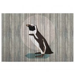 A.S. Création Tableau déco Pinguin Born To Be Wild - Polyester PVC / Épicéa - Gris / Noir