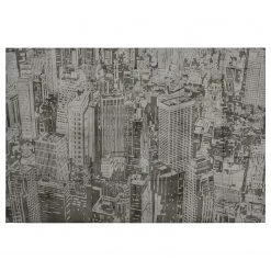 A.S. Création Impression sur toile Downtown - Polyester PVC / Épicéa - Gris