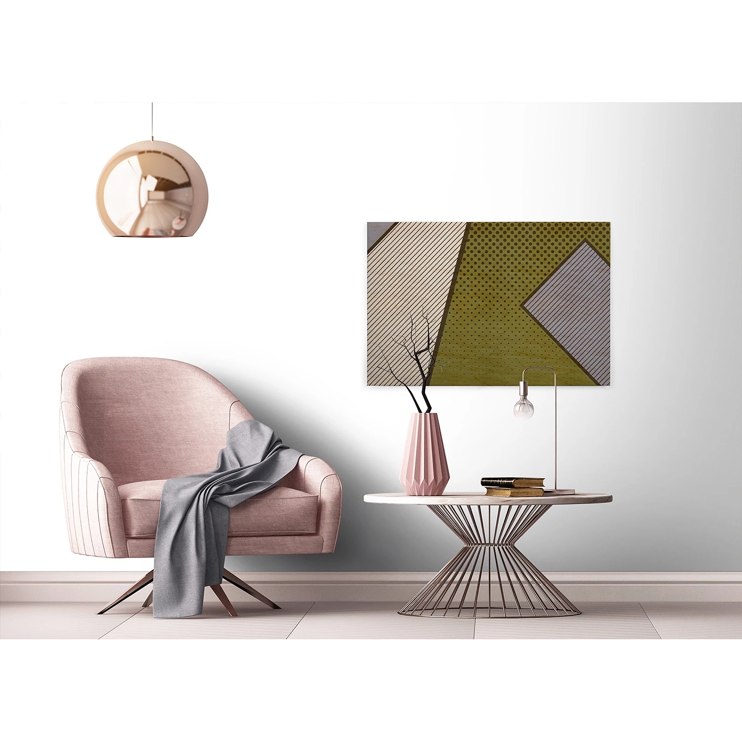 A.S. Création Tableau déco Pattern Play - Polyester PVC / Épicéa - Jaune – Image 5