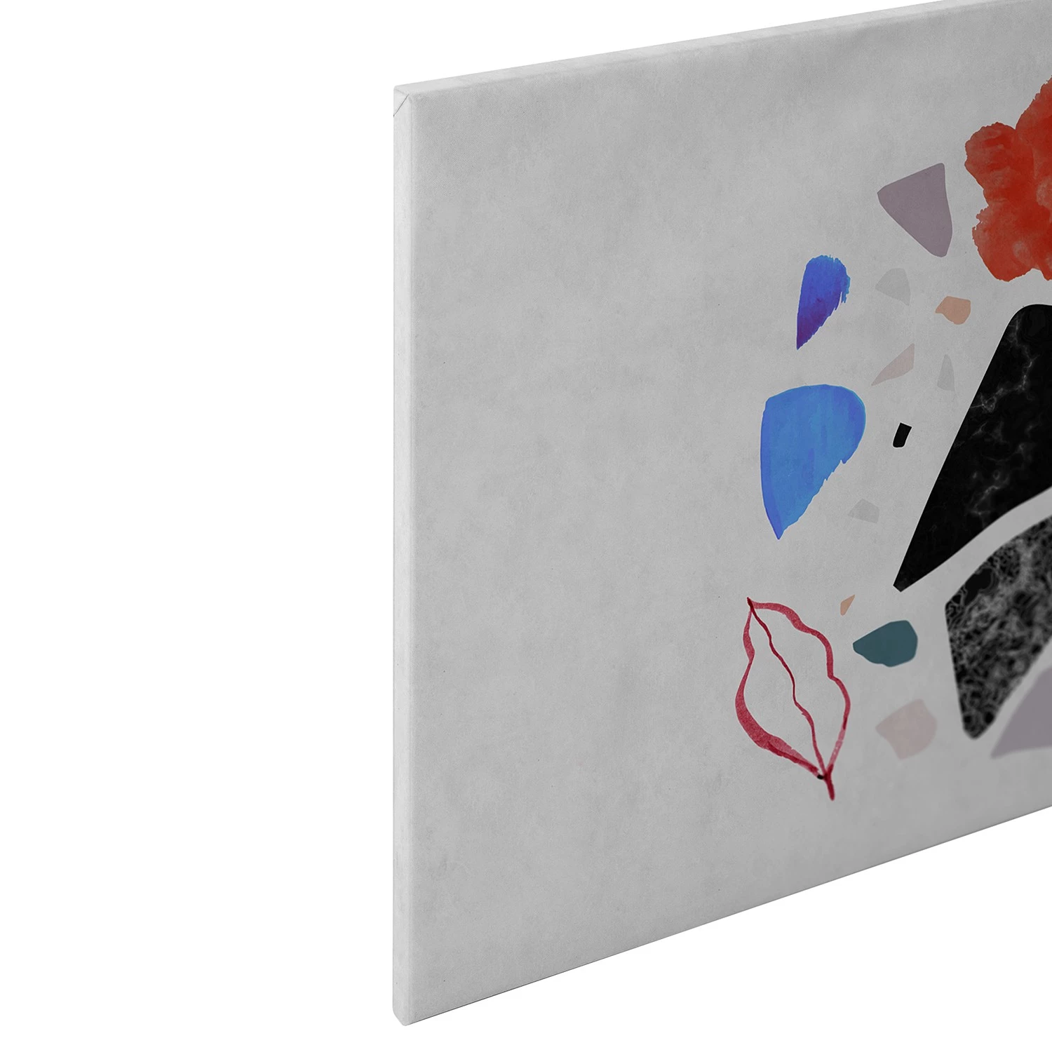 A.S. Création Tableau déco Terrazzo II - Polyester PVC / Épicéa - Gris / Noir – Image 3