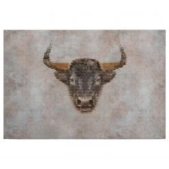 A.S. Création Impression sur toile Big Three - Polyester PVC / Épicéa - Gris / Marron