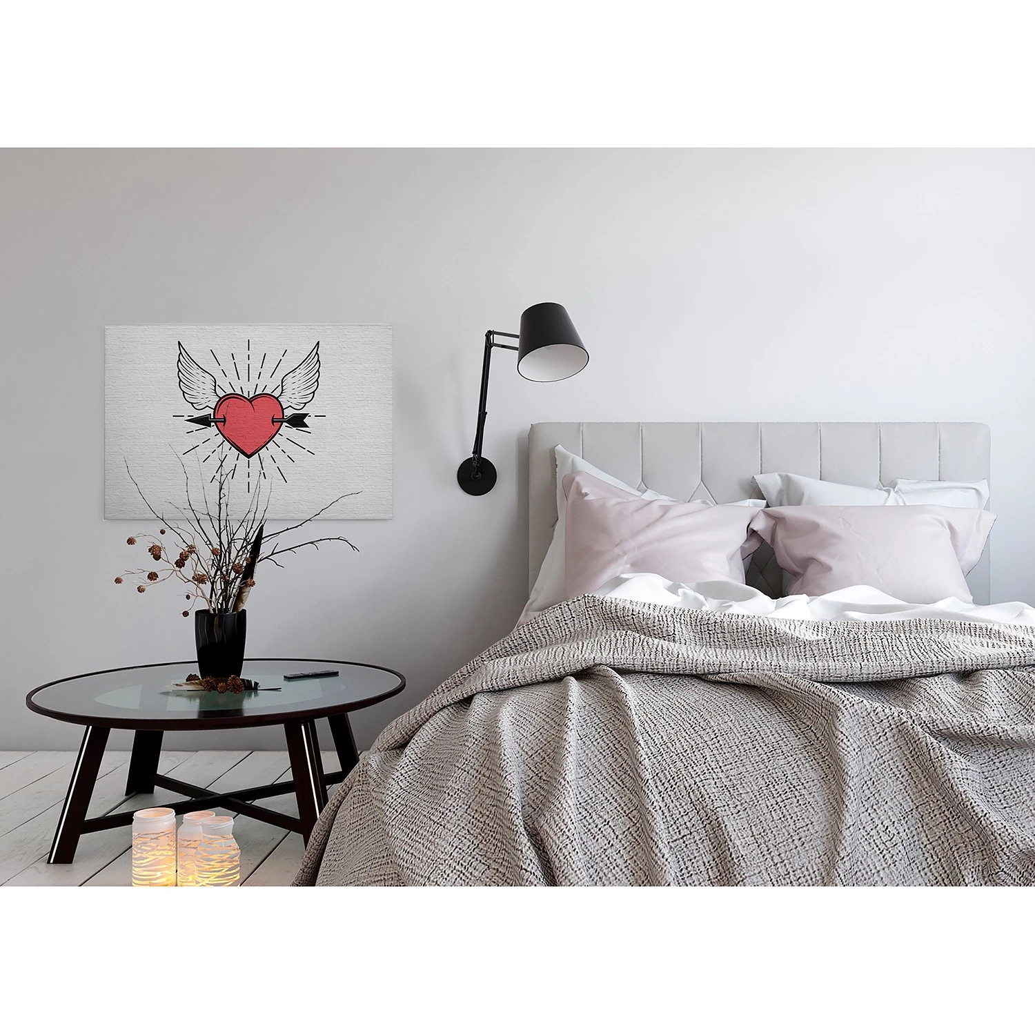 A.S. Création Impression sur toile Tattoo You - Polyester PVC / Épicéa - Rouge / Noir – Image 6