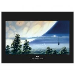 Komar Tableau déco Star Wars Yavin Lookout - Bleu / Beige - Papier - 70 x 50 cm