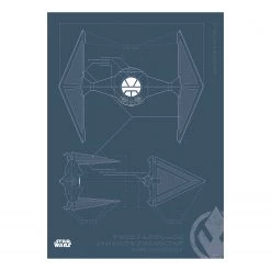 Komar Tableau déco Blueprint Sith TIE-Fighter - Multicolore - Papier - 50 x 70 cm