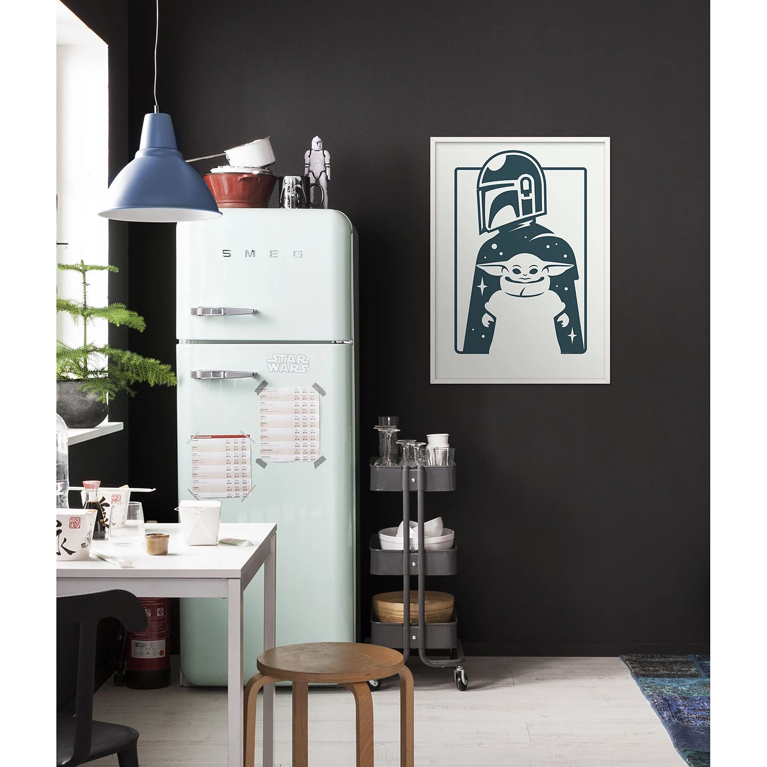 Komar Tableau déco Mandalorian Sweet Force - Bleu / Blanc - Papier - 50 x 70 cm – Image 3