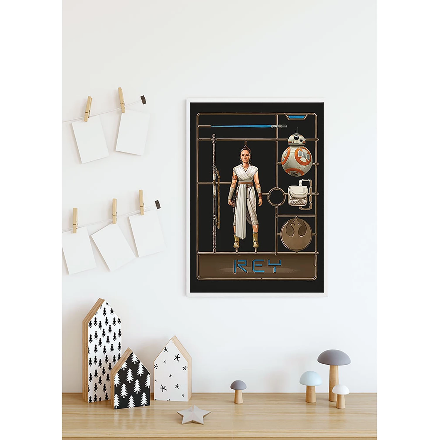 Komar Tableau déco Star Wars Toy Rey - Multicolore - Papier - 50 x 70 cm – Image 4
