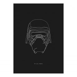 Komar Tableau déco Star Wars Dark Side Kylo - Multicolore - Papier - 50 x 70 cm