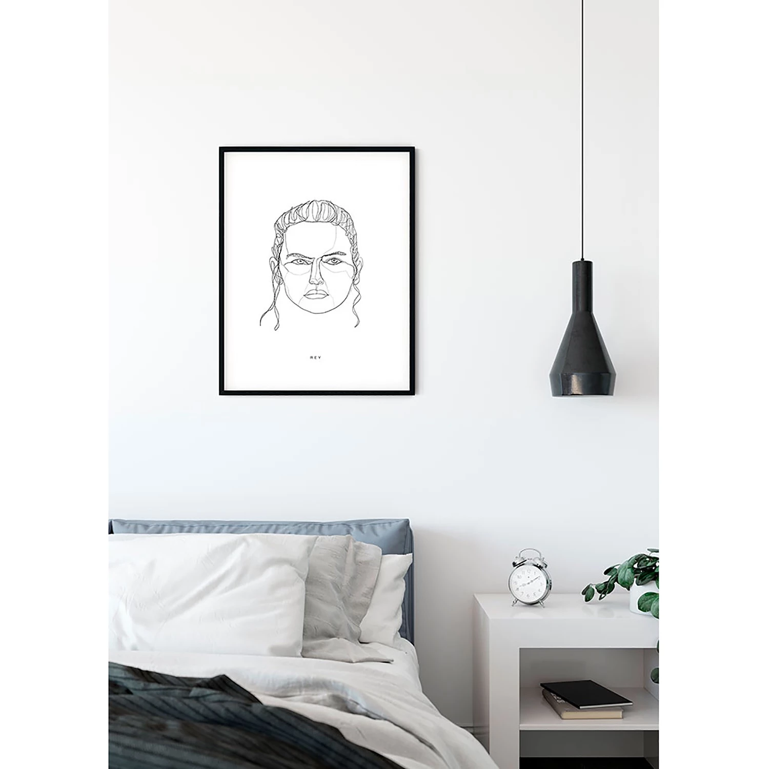 Komar Tableau déco Star Wars Force Faces Rey - Multicolore - Papier - 50 x 70 cm – Image 3