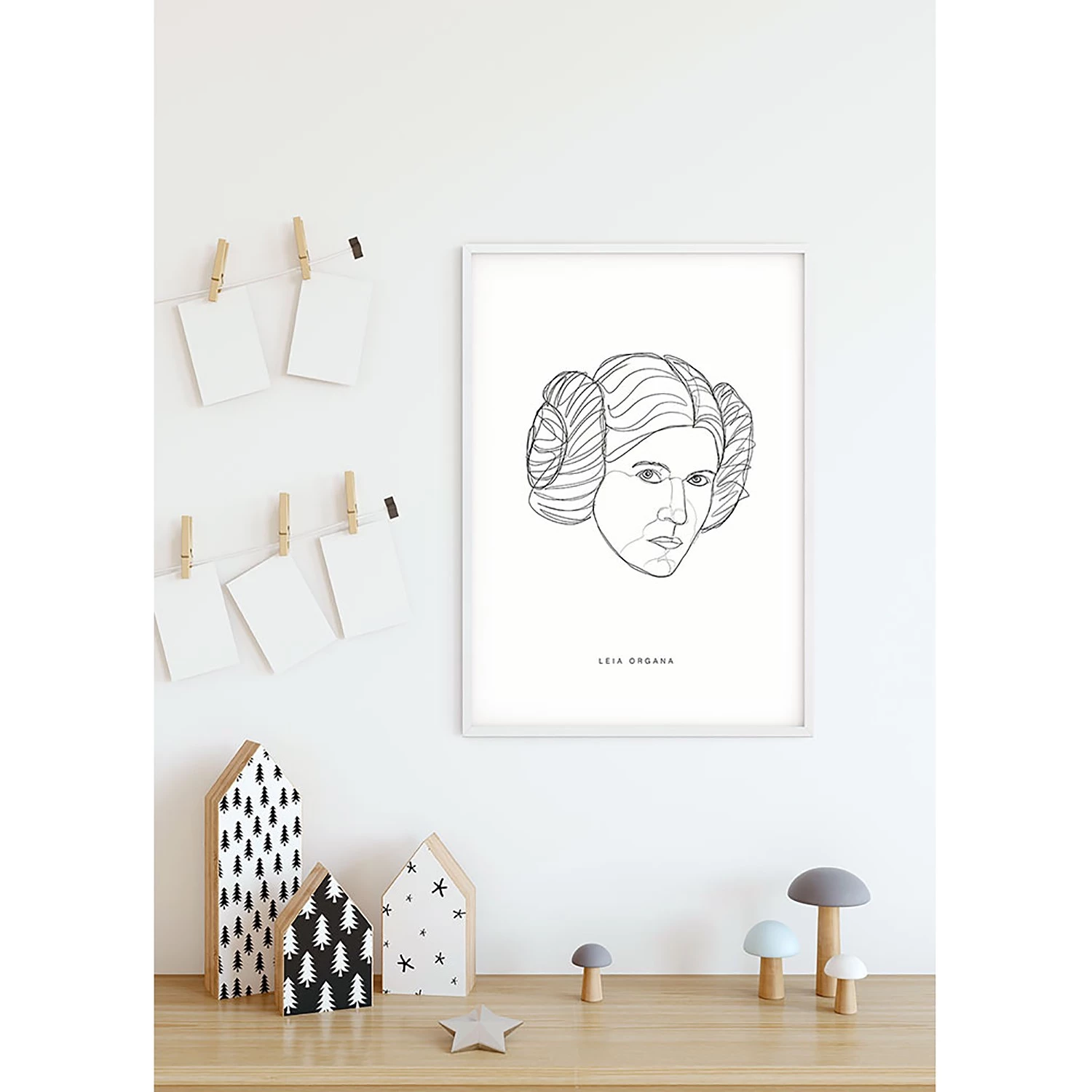 Komar Tableau déco Star Wars Force Faces Leia - Multicolore - Papier - 50 x 70 cm – Image 6