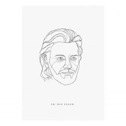 Komar Tableau déco Star Wars Force Obi Wan - Multicolore - Papier - 50 x 70 cm