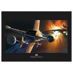 Komar Tableau déco Star Wars Endor Orbit War - Multicolore - Papier - 70 x 50 cm