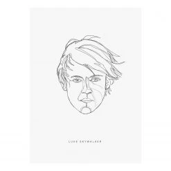 Komar Tableau déco Star Wars Force Faces Luke - Multicolore - Papier - 50 x 70 cm
