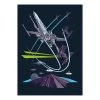 Komar Tableau déco Star Wars Vector X-Wing - Multicolore - Papier - 50 x 70 cm