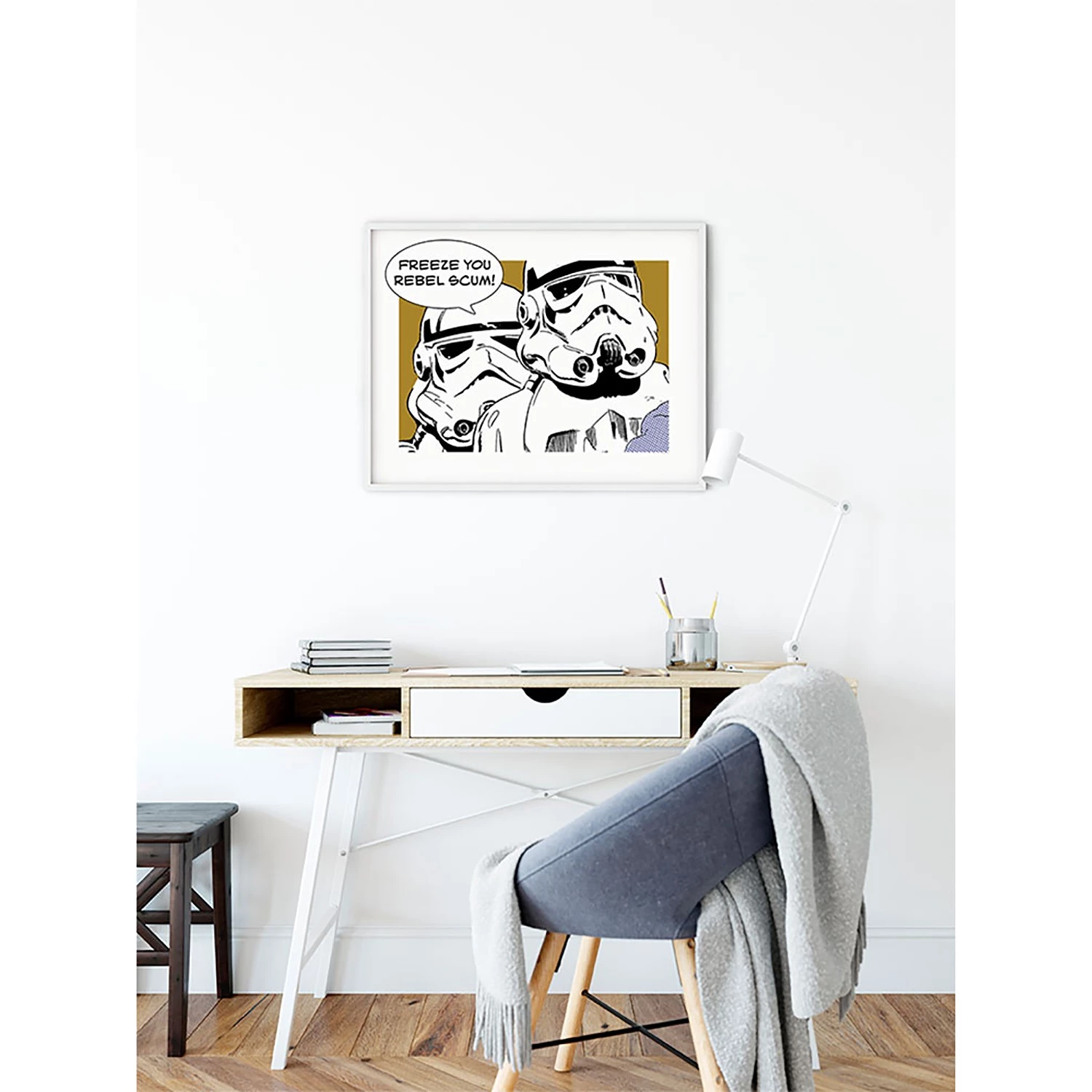 Komar Tableau déco Star Wars Stormtrooper - Noir / Blanc - Papier - 70 x 50 cm – Image 4