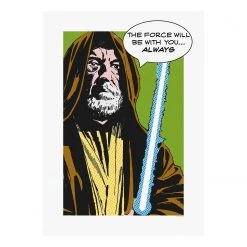 Komar Tableau déco Star Wars Quote Obi Wan - Multicolore - Papier - 50 x 70 cm