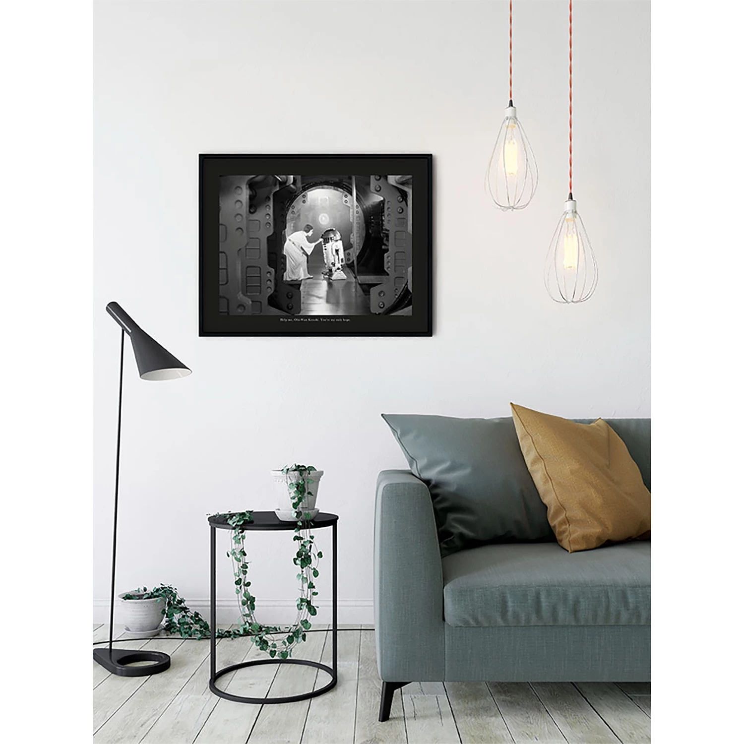 Komar Tableau déco Star Wars Leia R2D2 Quote - Noir / Blanc - Papier - 70 x 50 cm – Image 6