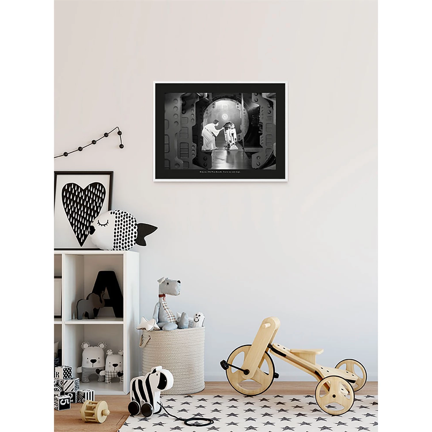 Komar Tableau déco Star Wars Leia R2D2 Quote - Noir / Blanc - Papier - 70 x 50 cm – Image 7