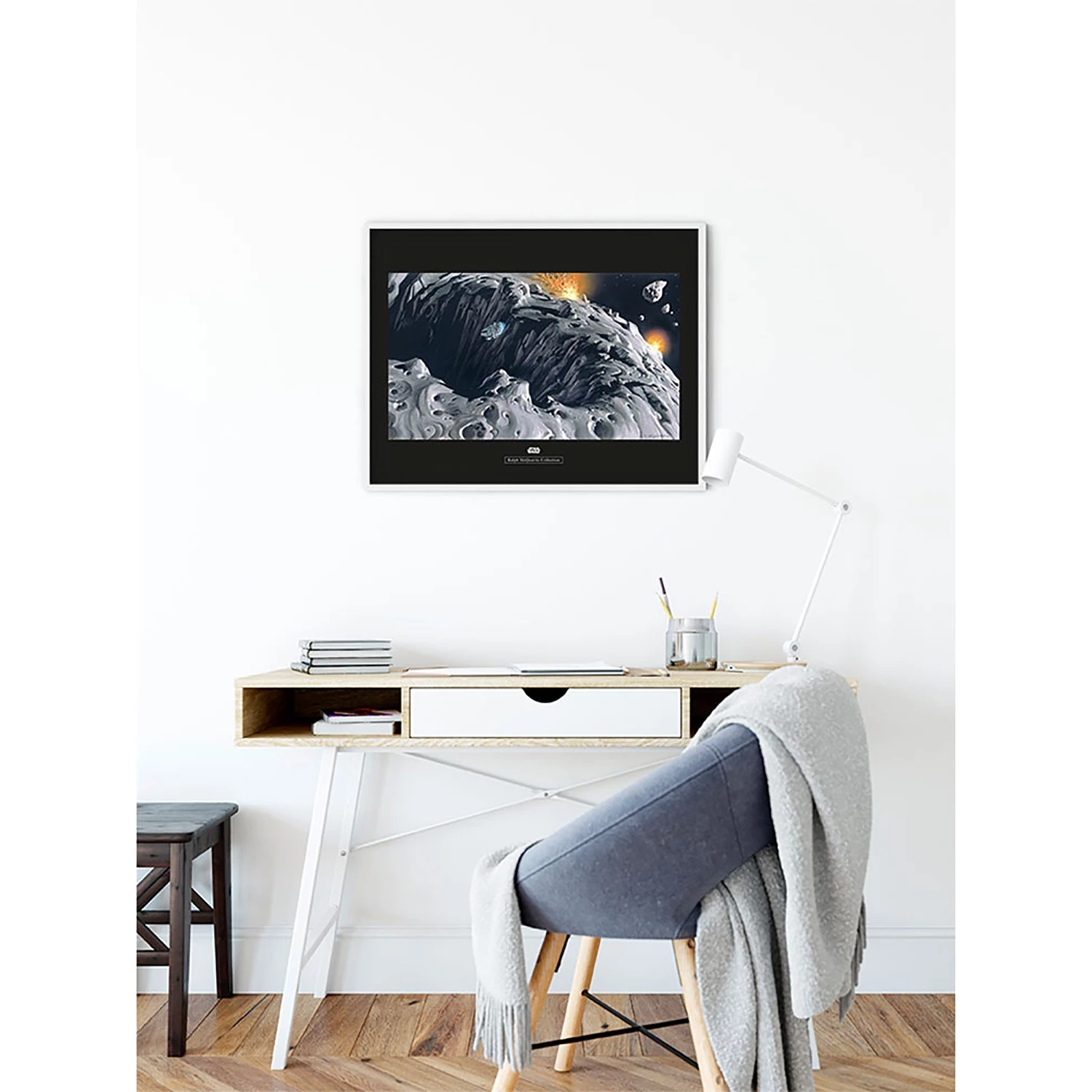 Komar Tableau déco Star Wars Asteroid - Noir / Gris - Papier - 70 x 50 cm – Image 4