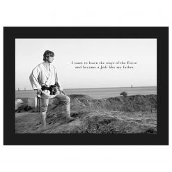 Komar Tableau déco Star Wars Luke Quote - Noir / Blanc - Papier - 70 x 50 cm
