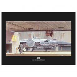 Komar Tableau déco Star Wars Mos Eisley Hangar - Marron / Gris - Papier - 70 x 50 cm
