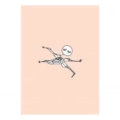 Komar Tableau déco Star Wars Pew Pew - Beige - Papier - 50 x 70 cm