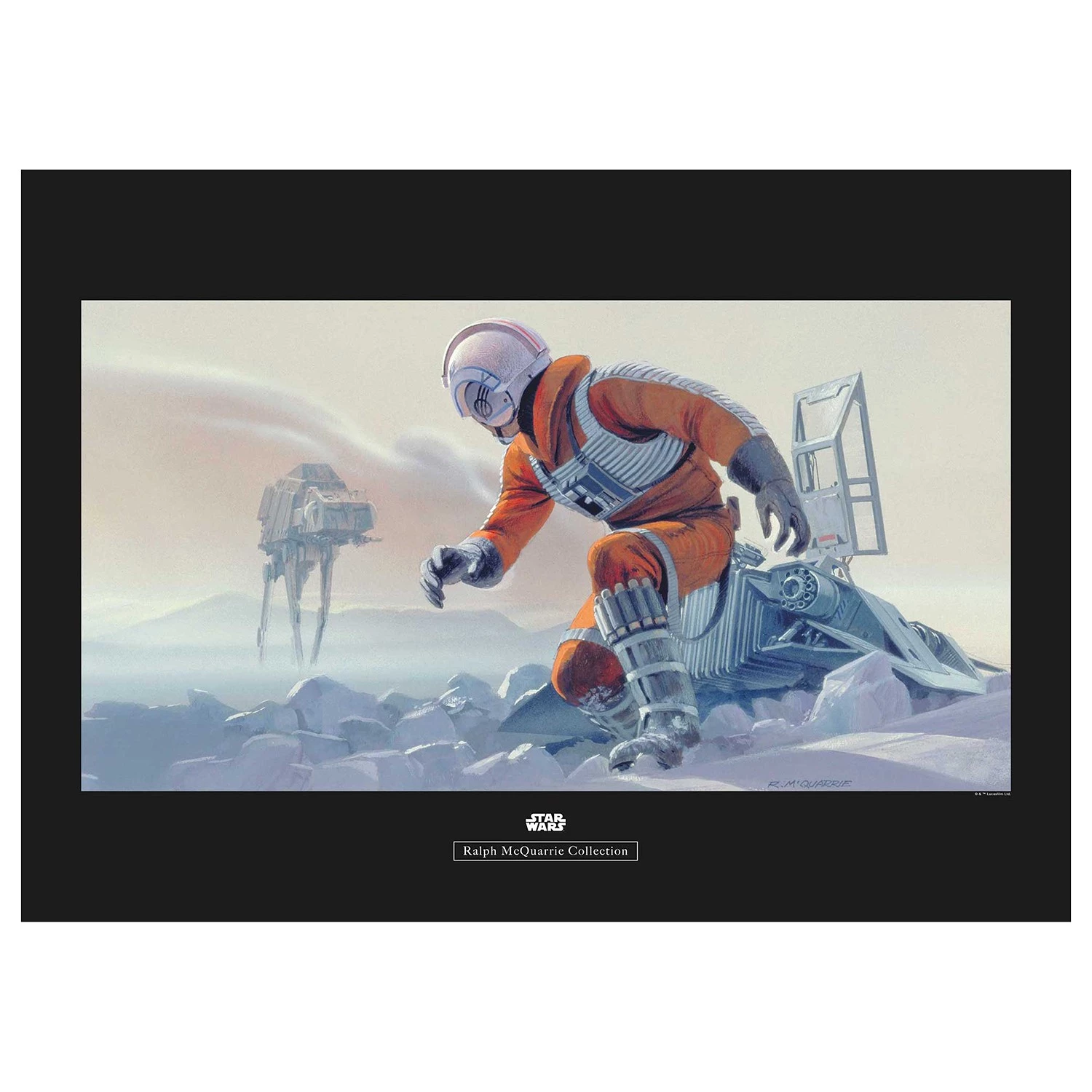 Komar Tableau déco Star Wars Hoth Battle Pilot - Multicolore - Papier - 70 x 50 cm