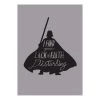 Komar Tableau déco Star Wars Silhouette Vader - Gris / Noir - Papier - 50 x 70 cm