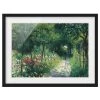 Bilderwelten Tableau Renoir, Femmes dans un jardin II - Papier / Pin - Vert - 70 x 50 cm