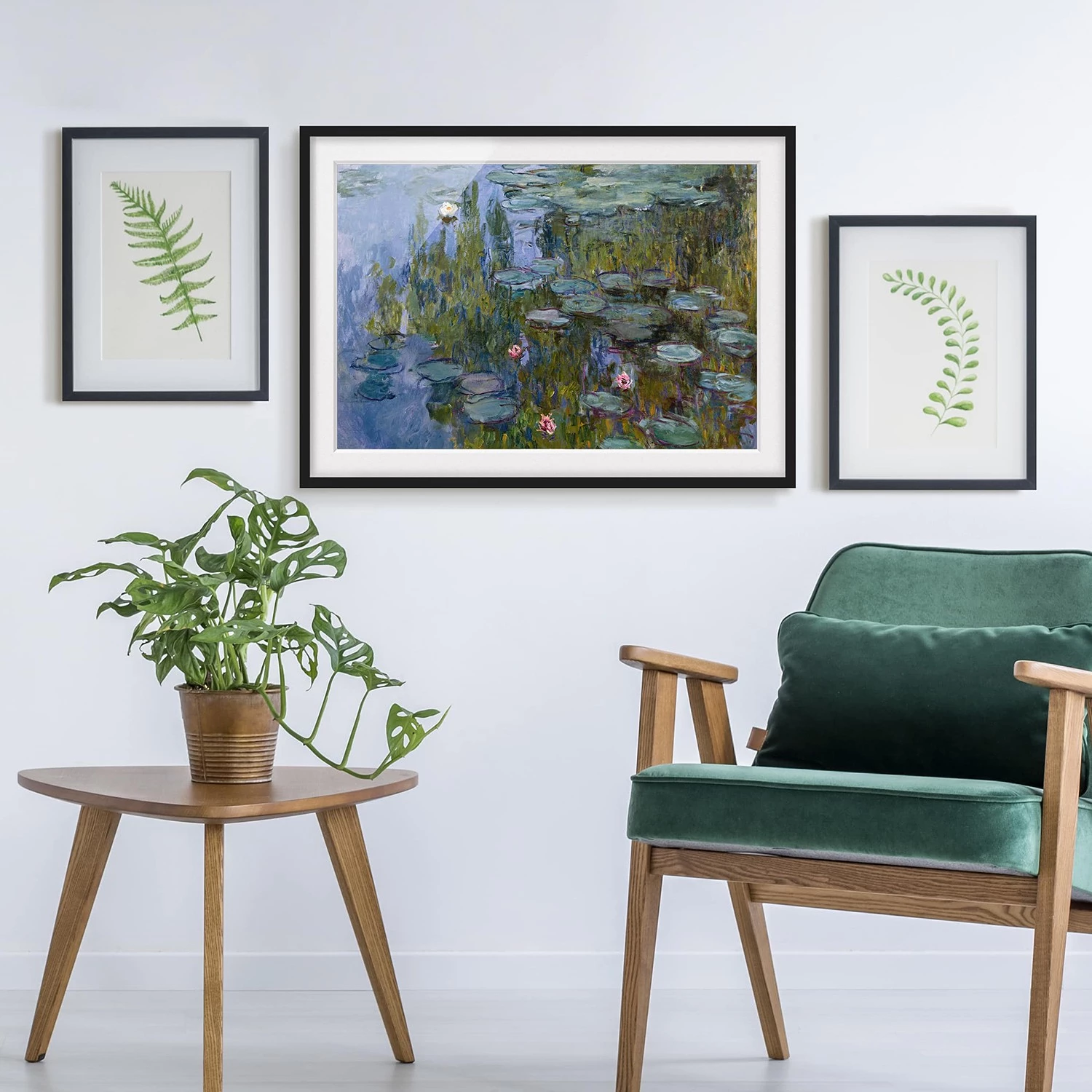 Bilderwelten Tableau Claude Monet, Les Nymphéas II - Papier / Pin - Violet - 70 x 50 cm – Image 4