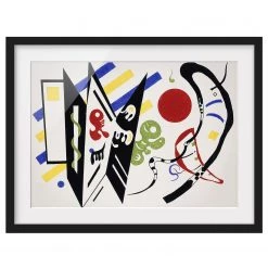 Bilderwelten Tableau Vassily Kandinsky Réciproque II - Papier / Pin - Multicolore - 100 x 70 cm
