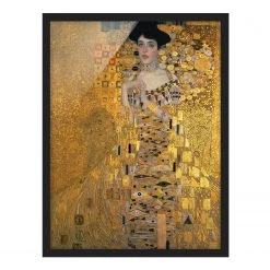Bilderwelten Tableau déco Klimt Adele Bloch-Bauer V - Papier / Pin - Doré - 70 x 100 cm